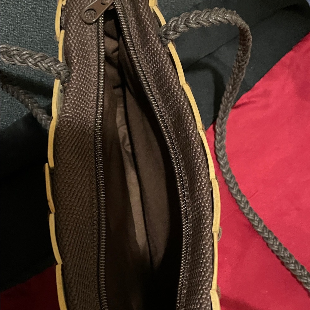 Source Unknown Tan and Brown Patterned Shoulder Bag - Picture 3 of 10